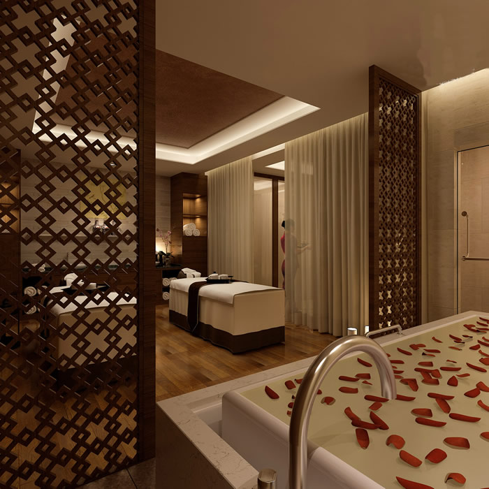 spa水療會所工作區(qū)設計效果圖