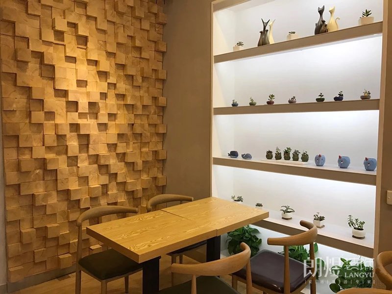 水果奶茶店墻角細(xì)節(jié)效果圖