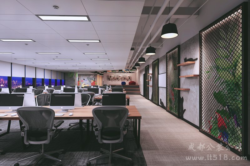 傳媒公司辦公區(qū)設(shè)計效果圖