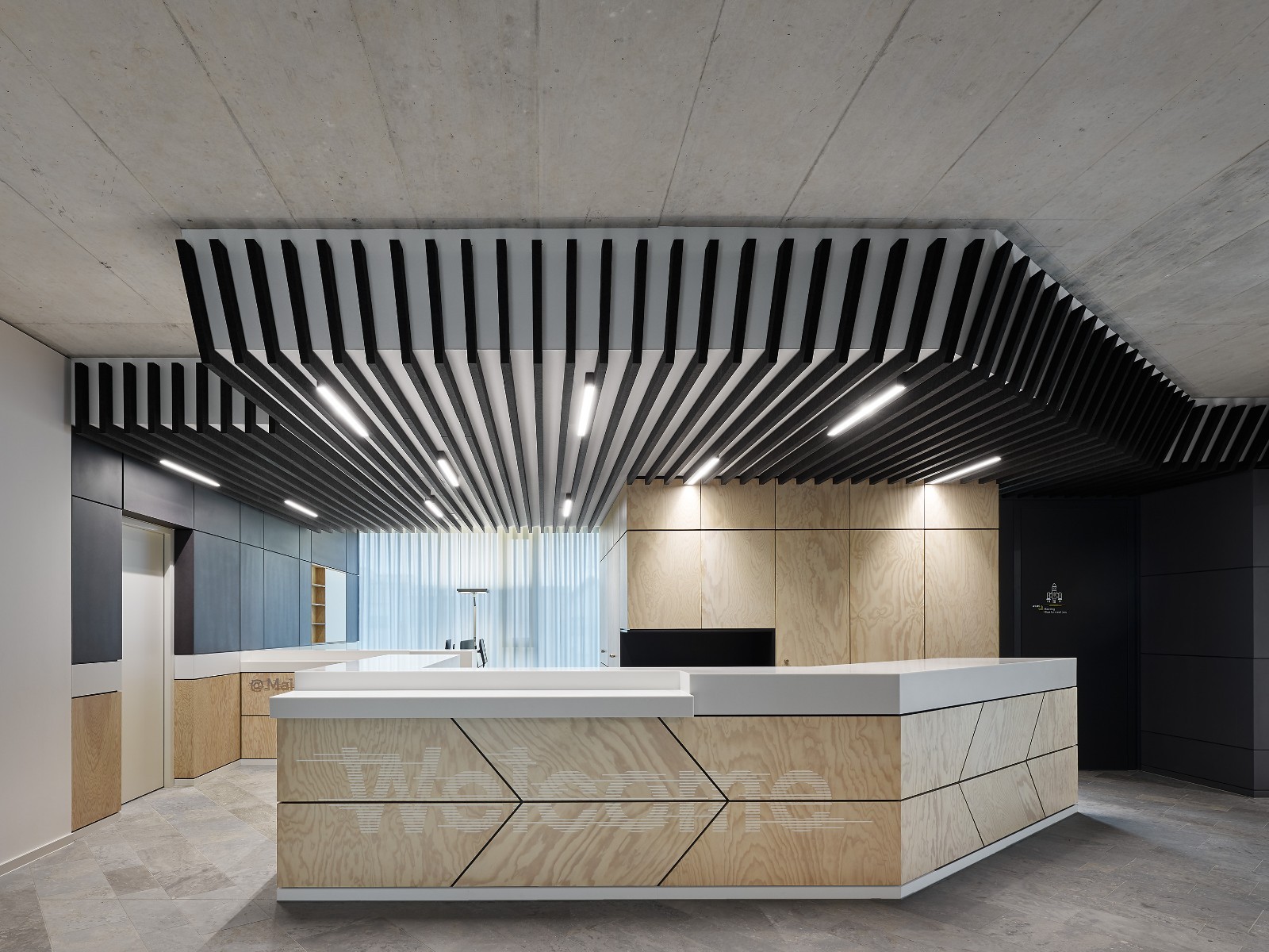 簡約辦公室前臺裝修設(shè)計效果圖