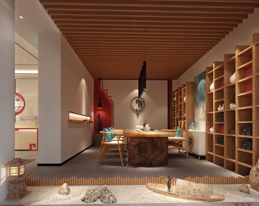 現(xiàn)代簡約養(yǎng)生館裝修設(shè)計(jì)效果圖