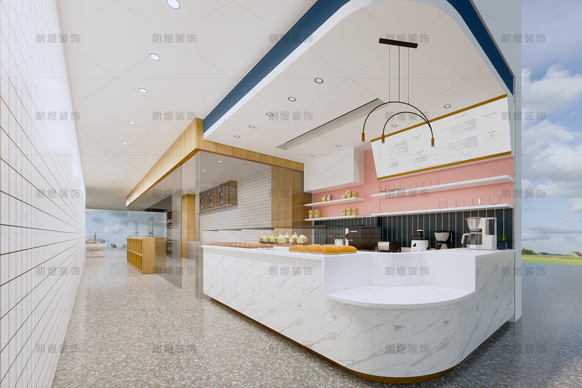 商場奶茶店裝修設(shè)計效果圖