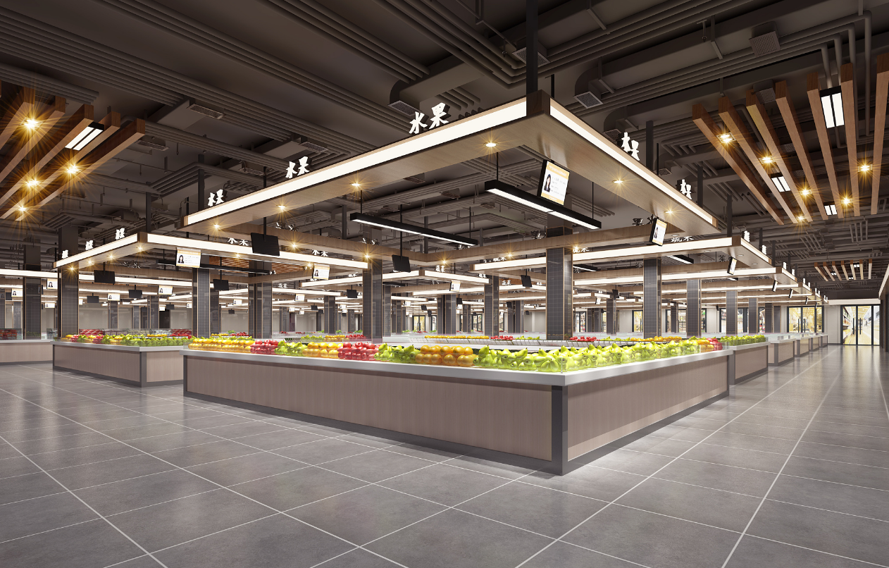 農(nóng)貿(mào)市場裝修設(shè)計(jì)效果圖