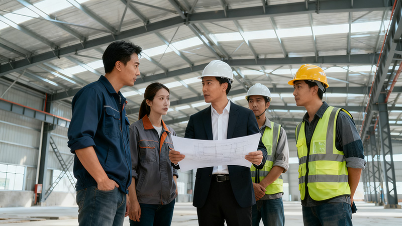 廠房設計圖紙與裝修現(xiàn)場銜接溝通