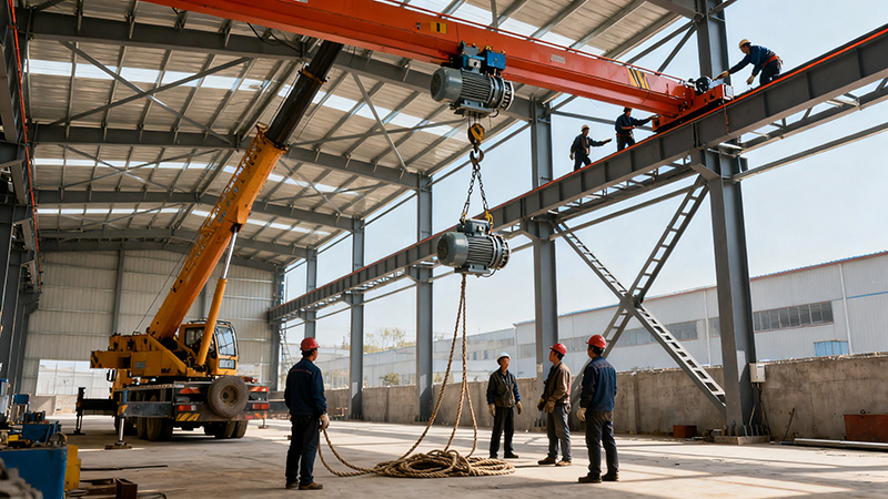 鋼結構廠房行車安裝