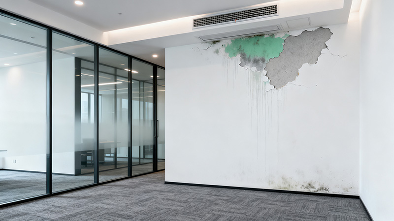 辦公室墻體發(fā)霉發(fā)潮掉墻皮