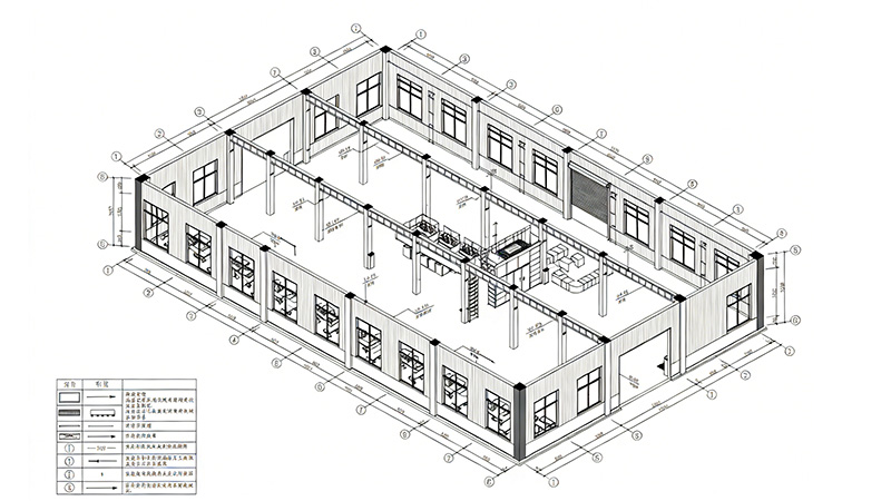 廠(chǎng)房裝飾施工圖深化設(shè)計(jì)圖紙